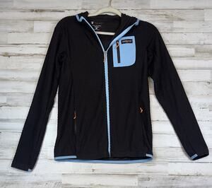 Hot Chocolate Run Womens Full Zip Jacket Sz Small Brown Blue Ventures Endurance